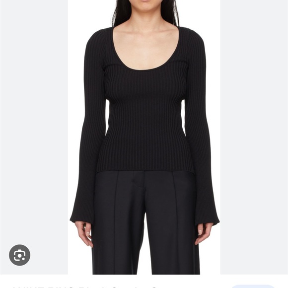 NWT. Anine Bing black scarlet sweater - Picture 1 of 6